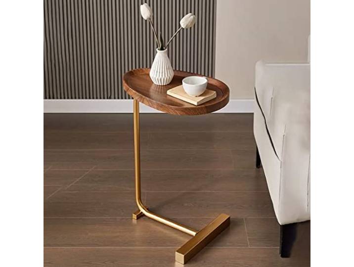 XDgfjrCGKJ Kleiner Snack-Beistelltisch for Sofa und Bett(/Walnut,A)