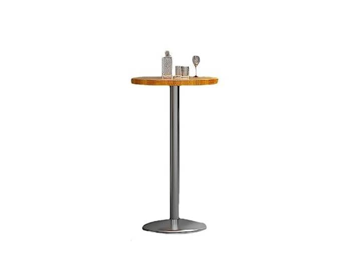loeusjfnr Langer Bartisch Lässige hohe Tische und Stühle aus Metall, einfacher Bar-Industriestil, Kleiner runder Tisch, Retro-Bartisch massivem Holz