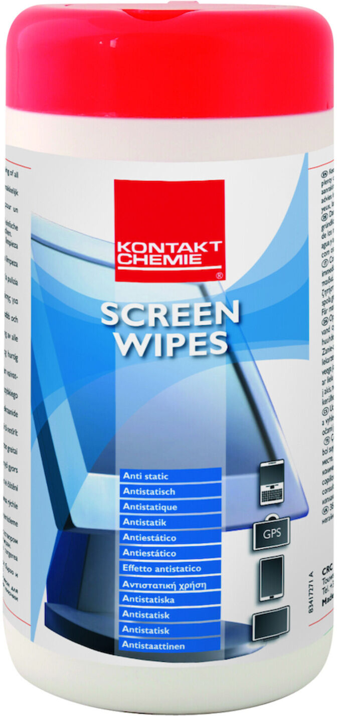 KONTAKT CHEMIE KC Reinigungstuch Screen Wipes 100 Stück Dose ; CRC Industries (31980-AA)