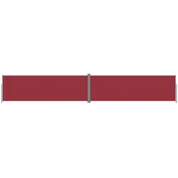 Helloshop26 - Ausziehbare Seitenmarkise/Sichtschutz für Terrasse Garten Balkon 200 x 1200 cm rot 02_0007471