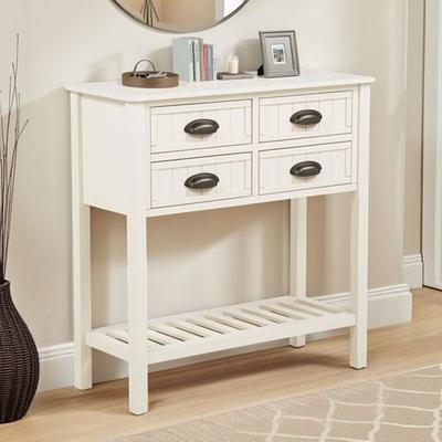 Linon Home Decor Products Baxley Console Table White , White