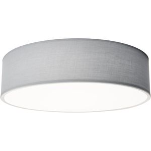 EinLicht Deckenleuchte Fabric, grau, E27-Fassung, Ø 38 cm