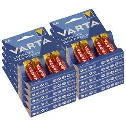 40x Varta 4706 Max Power Mignon Batterie AA (10x 4er Blister)