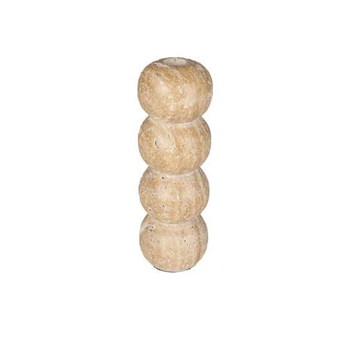 Zuiver Rome kandelaar voor stompkaarsen in steen - zwart, wit of beige