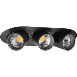 SG LEUCHTEN LED-Einbaustrahler 15W Konverter JUNISTAR 902715 dimmbar 3LEDs schwarz 2700K weiß