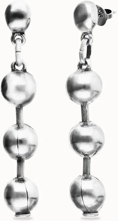 UNOde50 Pendientes largos de bolas bañados en plata de ley Plateado U