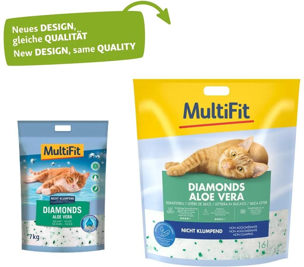 MultiFit Lettiera Diamonds Aloe Vera KIT RISPARMIO 2X15L