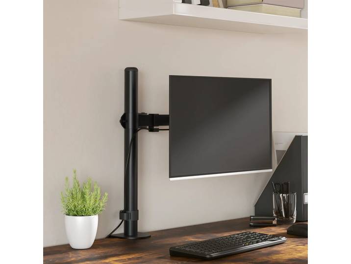 vidaXL Monitorhalterung Schwarz Stahl VESA 75/100 mm