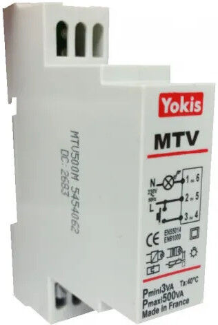 Télévariateur temporisable 500 W YOKIS MTV500M Blanc
