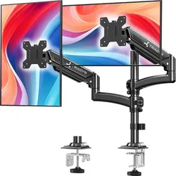 Neuer Triadyn DuoHighFlexMount Schreibtischhalter für zwei Monitore 13–32" ergonomisch verstellbar drehbar TRD-BLK-Hi2AL