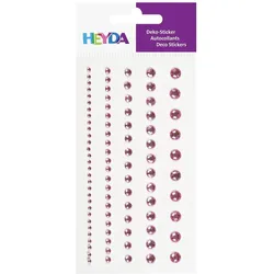 6x Heyda, Sticker, Strass-Sticker Acryl Grösse 2-6mm VE=95 Stück rosa (95 Sticker)