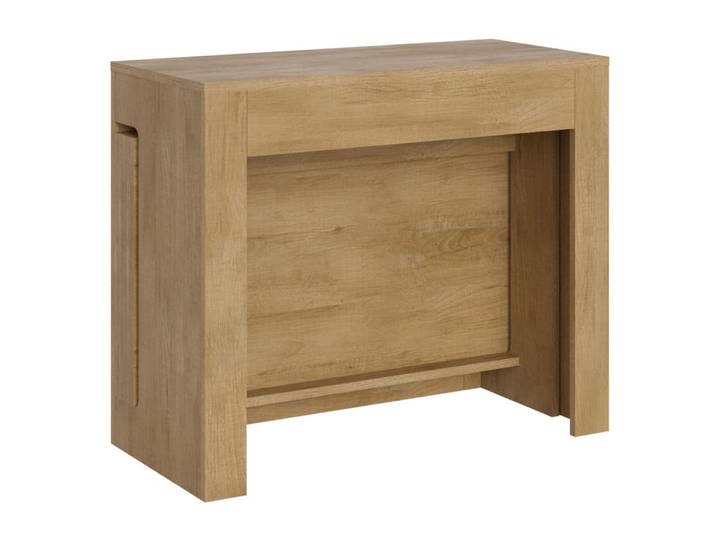 Console extensible 90x42/302 cm effet bois chêne nature