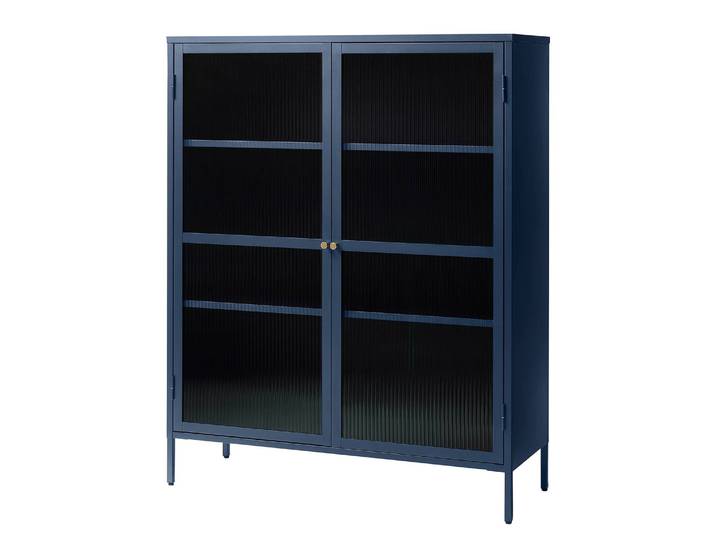 Buffet haut 111 x 140 x 40cm Bleu/Bleu foncé