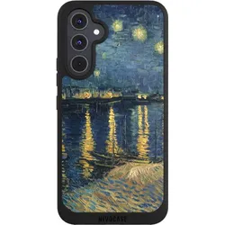 Nivocase Handyhülle für Samsung Galaxy A54 5G Hülle NIVOpure Case Schwarz Kunst Malerei (Samsung Galaxy A54 5G), Smartphone Hülle, Schwarz