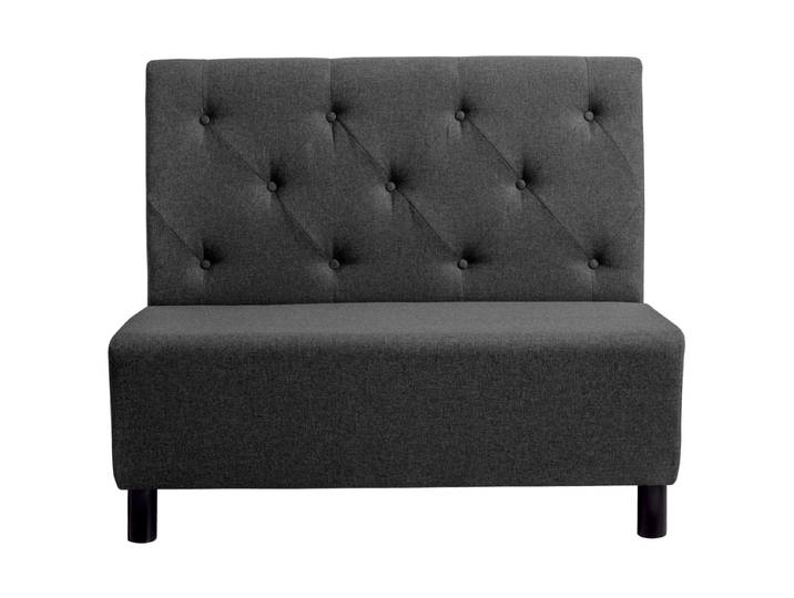 VEGA Polsterbank Lerida II Stoff, 2-Sitzer 118x62x102 cm (BxTxH); anthrazit