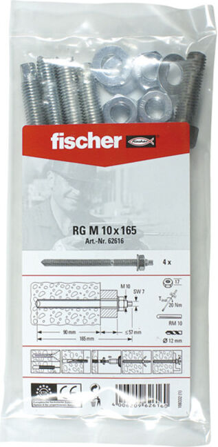 fischer Tige filetée RG M 10 x 165 B (062616)