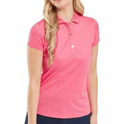Footjoy Lisle Painted Flower Damen Polo pink