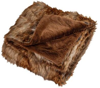Costway 540GSM Soft Plush Fuzzy Luxury Faux Raccoon Fur Blanket for Bed-M