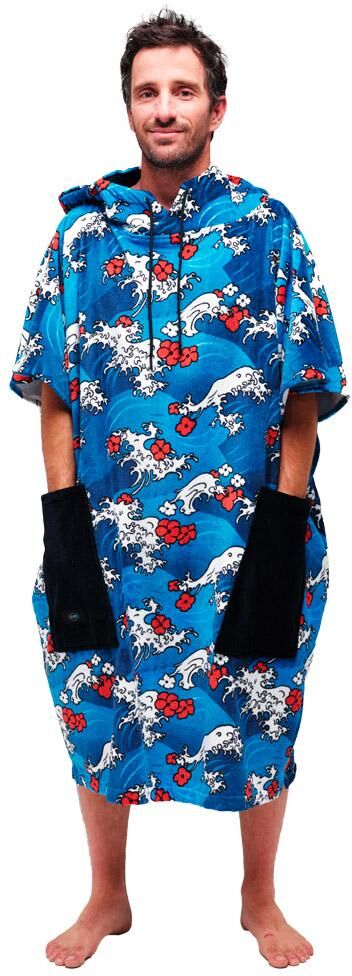 All-In  - V-Poncho Men Beach Crew Nippon Waves - Poncho de bain