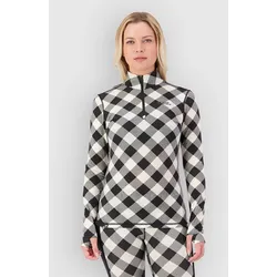 Mons Royale Cascade Merino 1/4 Zip Funktionsshirt check Gr. M