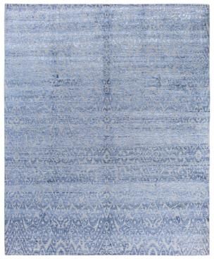 Overton "Modern One-of-a-Kind Handmade Area Rug, Blue - 8' 1"" x 9' 8"""