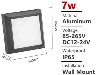 Inspired Finds Waterproof Outdoor LED Stair Step Light 12V 110V 220V Wall Lamp For Garden & Terrace 4.72x4.72in warm Light 12v 24v