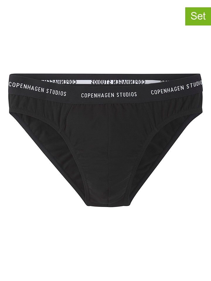 Copenhagen Studios 3er-Set: Slips in Schwarz - XL