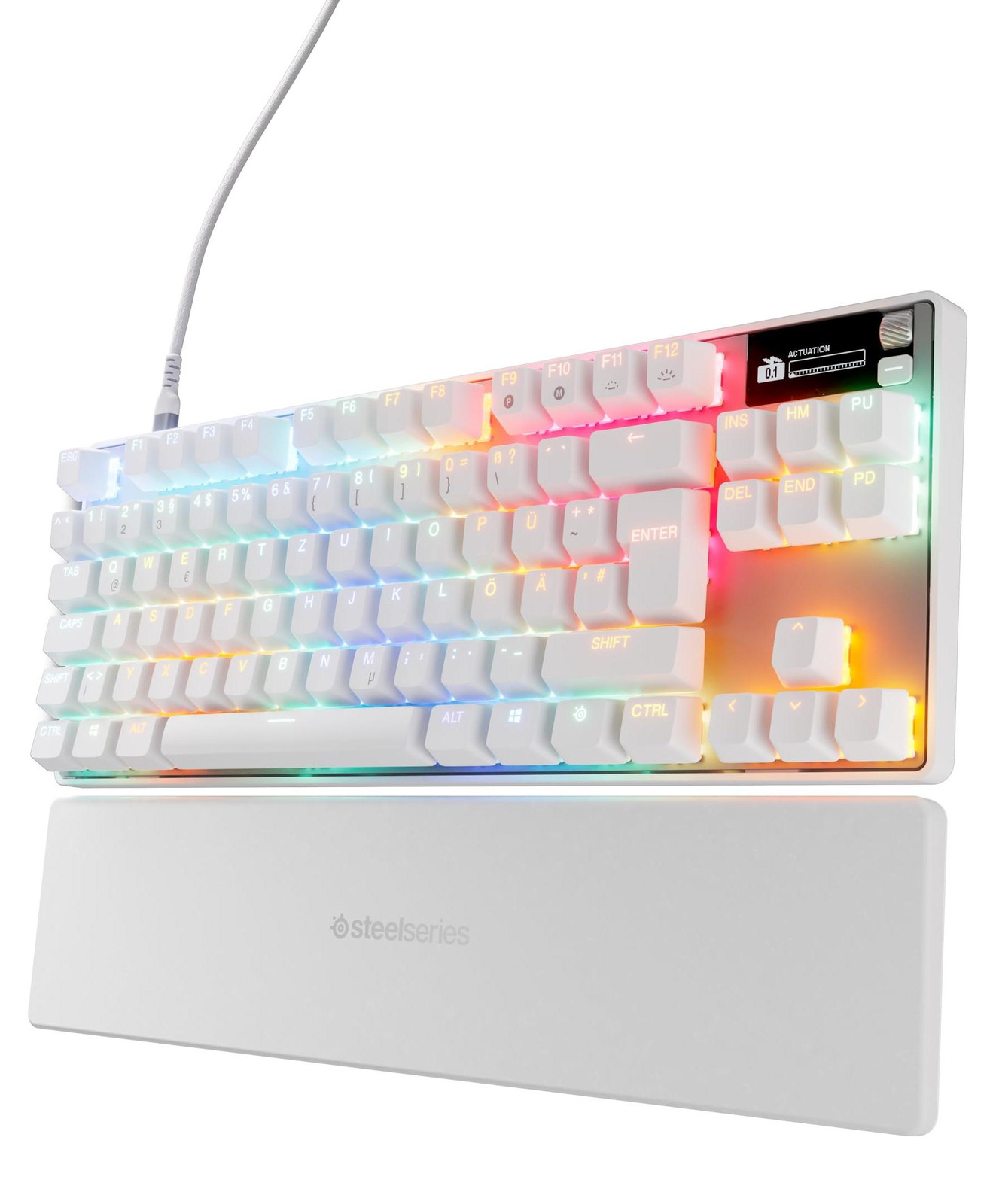 SteelSeries APEX PRO TKL Wit Gaming-toetsenbord met OmniPoint 3.0 analoge magnetische schakelaars