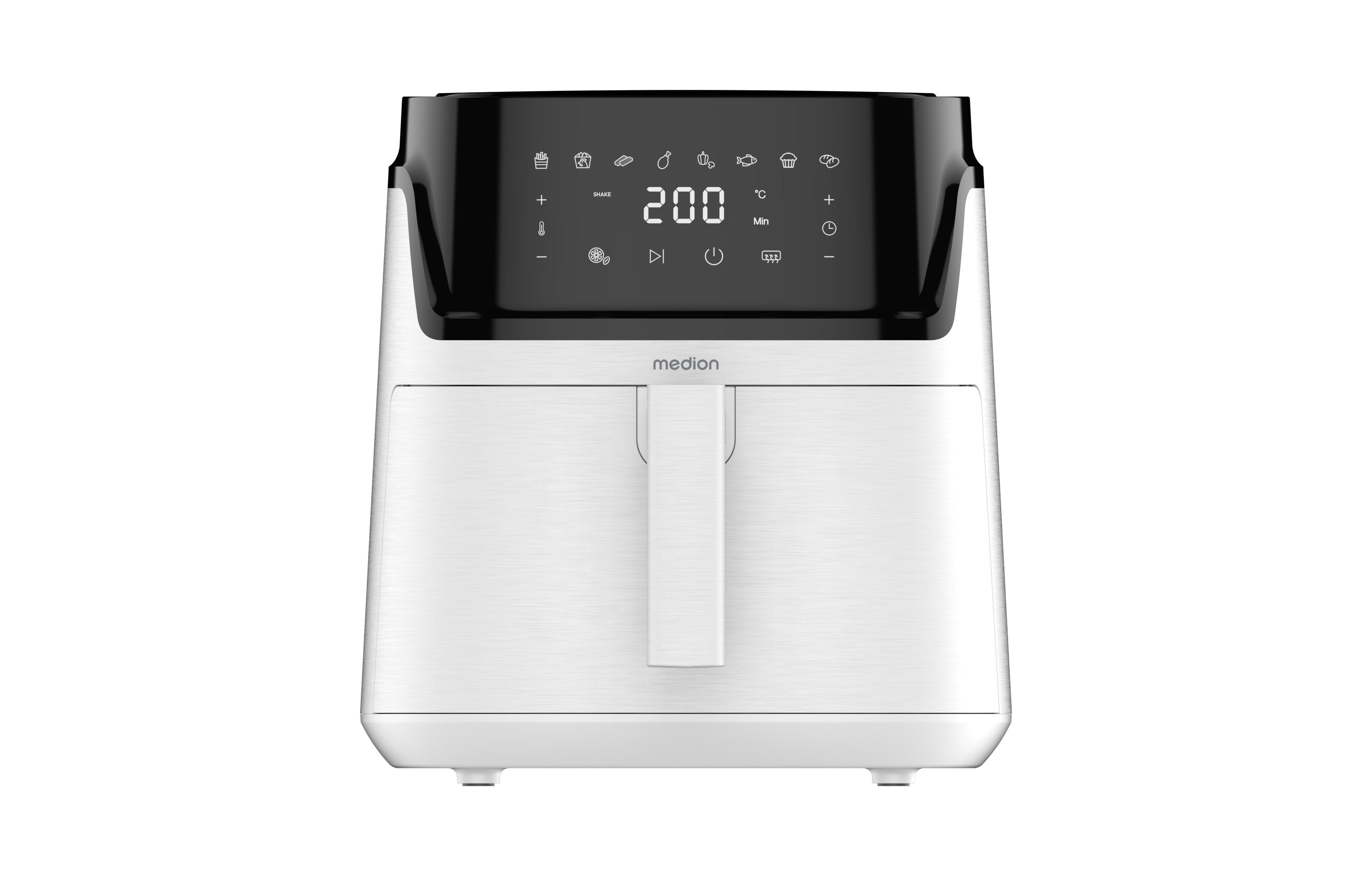 Medion MD 100056 Life P15 XL Heißluftfritteuse 7,2l Weiß