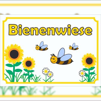 HB-Druck Schild Bienenwiese waagerecht A1 (594x841mm)