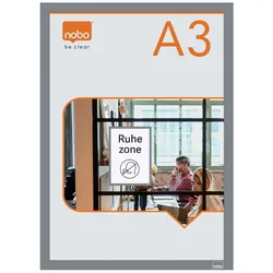 nobo Magnetrahmen selbstklebend A3 silber