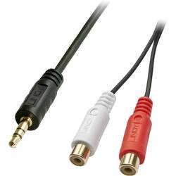 LINDY 35678 Lindy Premium - Audio-Adapter - 0.08 mm² - RCA x 2 (W) Klinke / Cinch Audio Adapter [1x Klinkenstecker 3.5 mm - 2x Cinch-Buchse] Schwarz