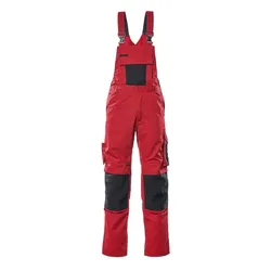 Latzhose "AUGSBURG" Unique - 90C60 (EU 114) - rot/schwarz