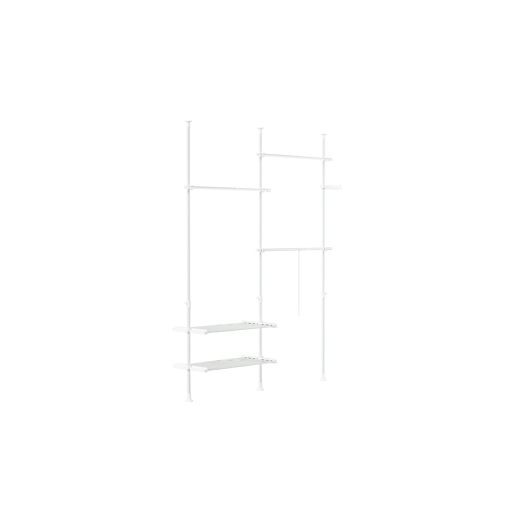 SoBuy Begehbarer Garderobenständer Weiß 145x42,4x227cm Funktional