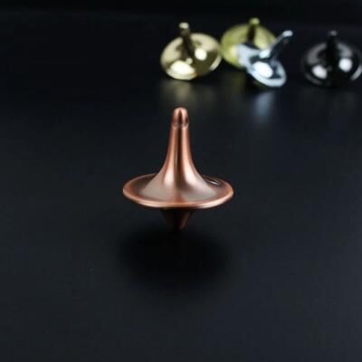 Uplifted Finds Precision Metal Spinning Top Silver Gyro Toy For Focus And Desk Display red Bronze
