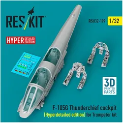 ResKit F-105G Thunderchief cockpit (Hyperdetailed edition) for Trumpeter kit (3D Printed)