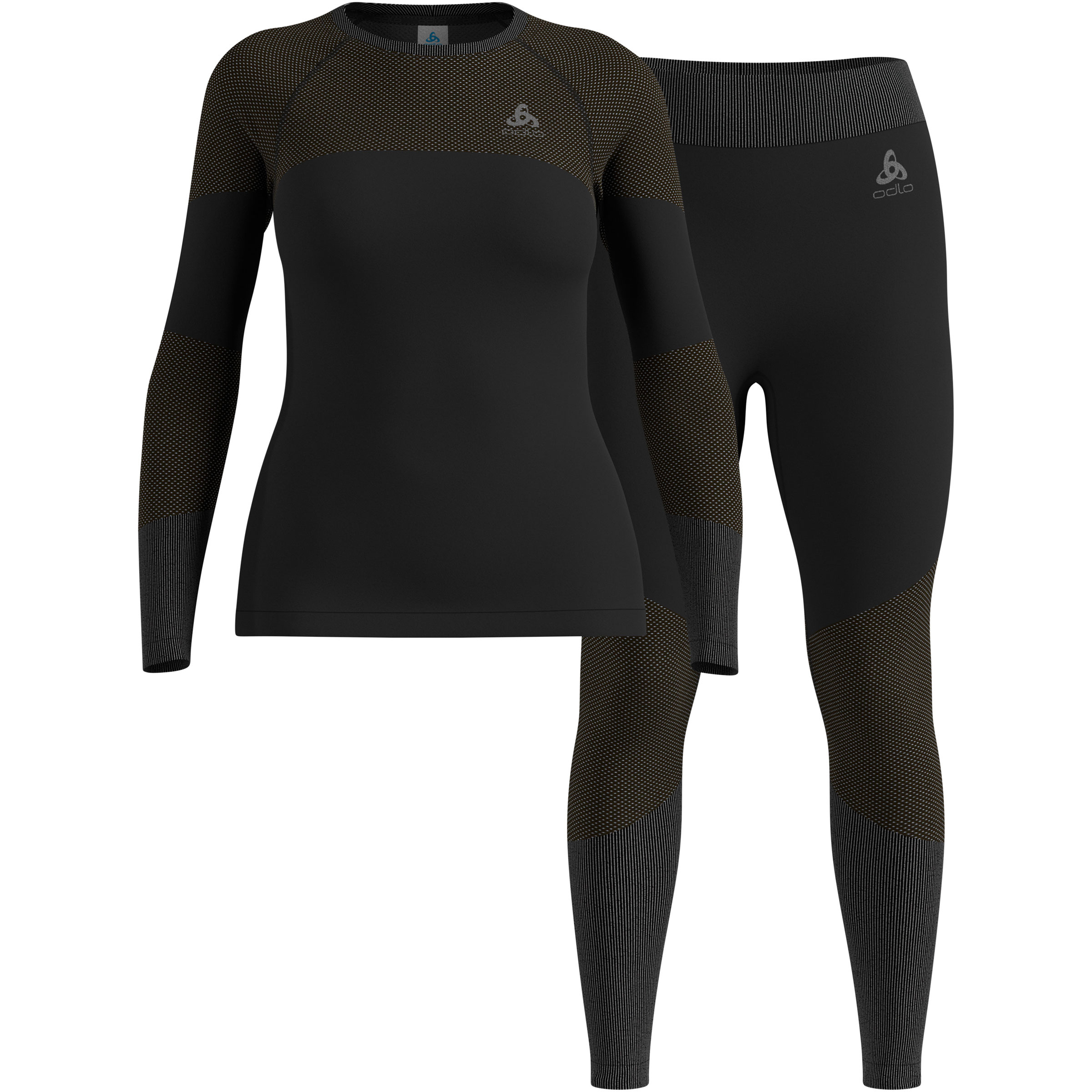 Odlo Fundamentals Performance Warm Unterwäsche Set Damen Unterwäsche Sets schwarz Größe L Elastisch