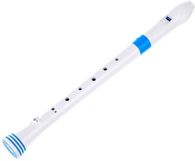 Nuvo Soprano Recorder white-blue Weiß