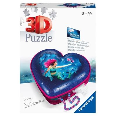 3D Puzzle Herzschatulle Bezaubernde Meerjungfrauen