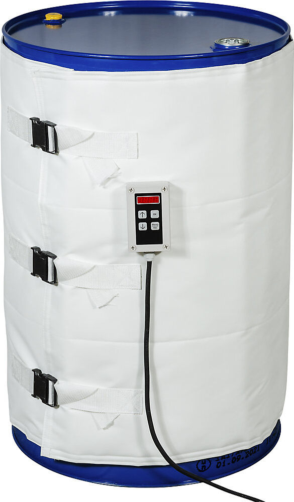kaiserkraft Fass-Heizmantel, für 200-l-Fässer Lebensmittel und Pharmazeutika, 1200 W, digital