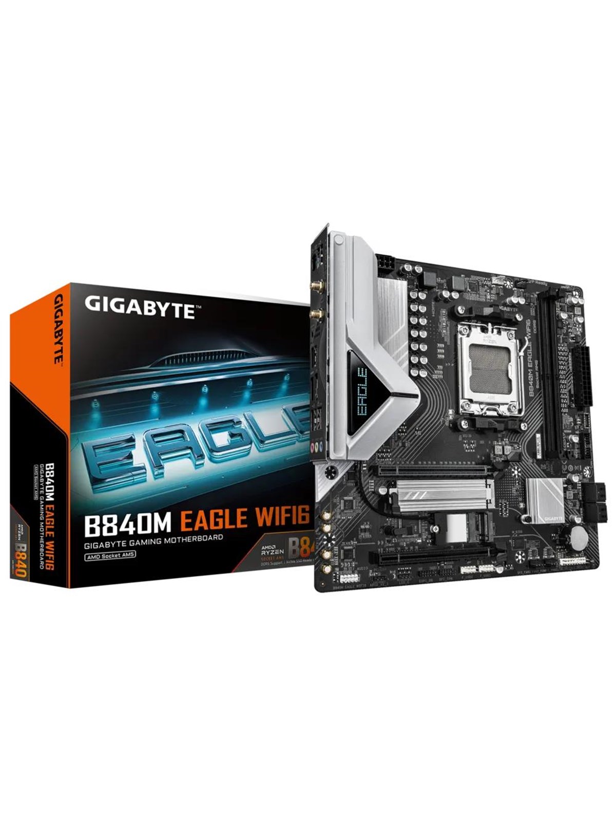GIGABYTE B840M EAGLE WIFI6 Mainboard - AMD B840 - AMD AM5 - DDR5 RAM - Micro-ATX