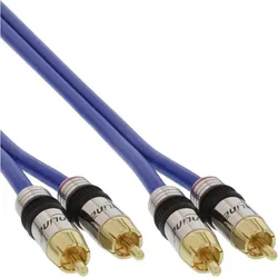 INLINE Cinch Kabel AUDIO, PREMIUM, 2x Stecker/Stecker, 15m