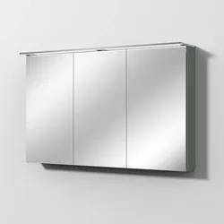 Sanipa Wandvorbau Spiegelschrank „Malte“ 1200 × 750 × 149 mm Anschlag rechts, rechts in Soft-Green, Anschlag rechts