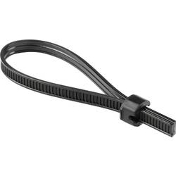 HellermannTyton Strap Black ATS3080-PA66HIRHSUV-BK Verschlussband 102-66110 Bündel-Ø-Bereich 80 mm (max) UV-stabilisiert, schlagzäh, hitzestabilisiert Schwarz