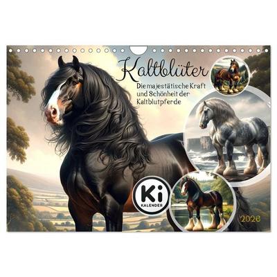 Kaltblüter - Die majestätische Kraft und Schönheit der Kaltblutpferde (Wandkalender 2026 DIN A4 quer), CALVENDO Monatskalender