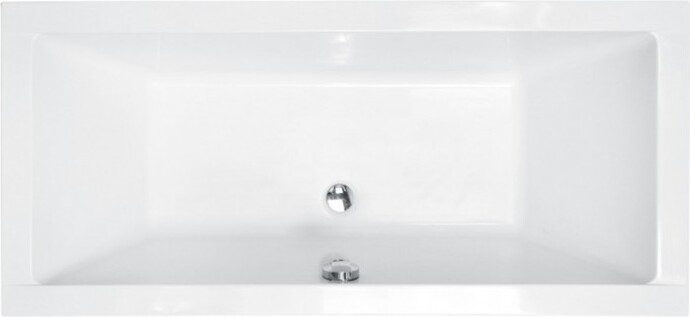Aqua For You | Badewanne - Besco Rechteckige Badewanne - 170 x 75cm - Antibakterielle Beschichtung - Acrylbadewanne - Mit Siphon Und Füßen