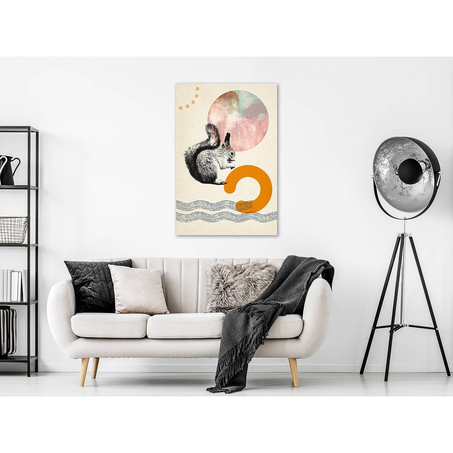 home24 Little Redhead abstracte illustratie wanddecoratie, multicolor, 40 x 60 cm