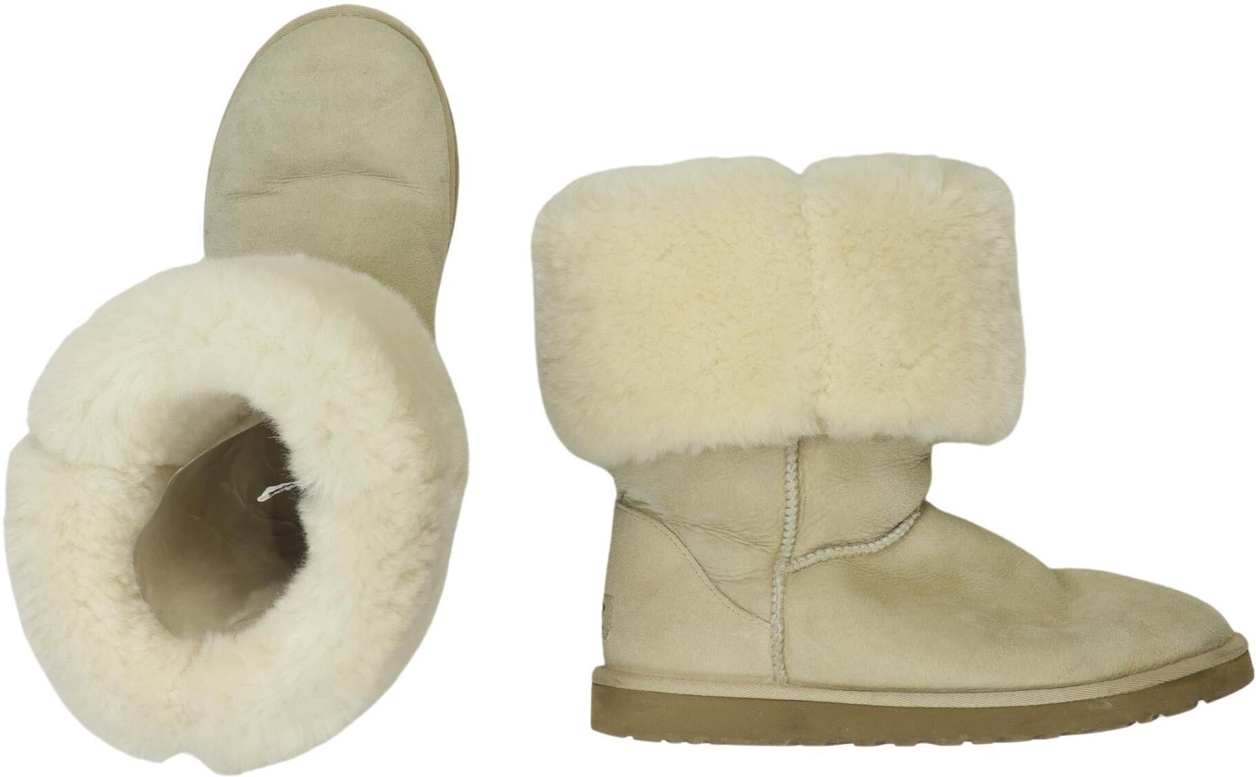 UGG Damen Stiefel, Beige, Gr. EU 42 (UK 8), Leder / Lammfell - Second Hand
