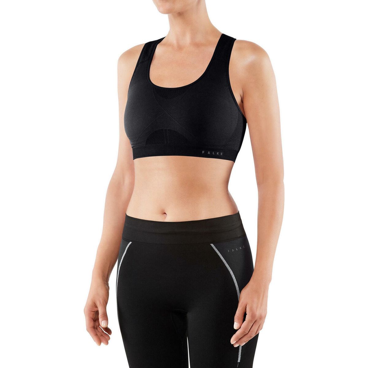 Falke Madison Low Support Damen Sport-bh black (3000) L 38462-3000-L