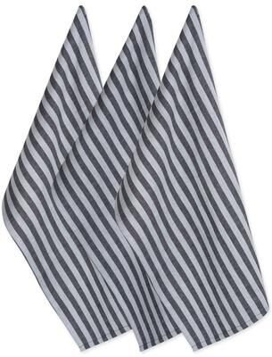 Design Imports Black & White Dishtowel Set of 3 (28 inches long x 18 inches wide)